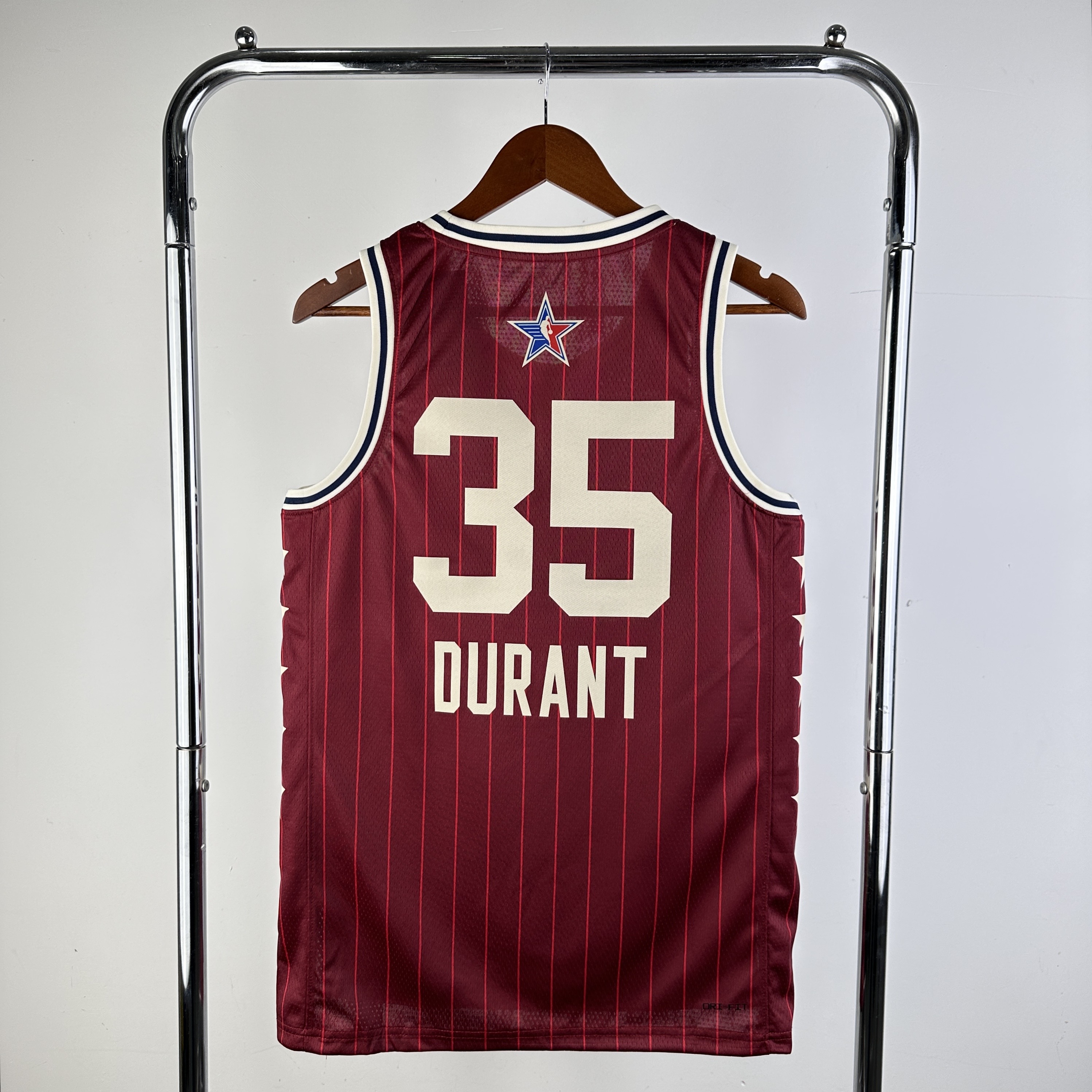 Men Phoenix Suns #35 Durant Red Stripe All Star Jordan style 2024 NBA Jersey